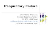 Respiratory Failure Dr Svitlana Zhelezna Clinical Teaching Fellow UHCW NHS Trust svitlana.zhelezna@uhcw.nhs.uk 2013/2014 academic year.