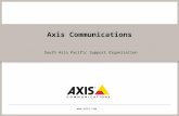 Www.axis.com Axis Communications South Asia Pacific Support Organization.