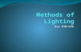 Bio 498/698. Lighting Basics Equipment Dynalite Fiber optics Modeling lights SolMate Light Pad Moving Modeling Lights Adjusting the intensity on the Dynalite.