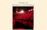 Chapter 35: Broadway, and FilmMusic. Tin Pan Alley: Precursor of Broadway Center of music business in New York City Song pluggers peddled sheet music.