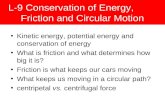 L-9 Conservation of Energy, Friction and Circular Motion Kinetic energy, potential energy and conservation of energy What is friction and what determines.