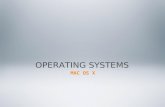 OPERATING SYSTEMS MAC OS X. Operating Systems : - Windows - Linux - Mac OS X.