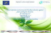 PROJECT LIFE12 ENV/IT/00036 “Anti-infective environmental friendly molecules against plant pathogenic bacteria for reducing Cu” “AFTER Cu” Start: 01/01/2014.