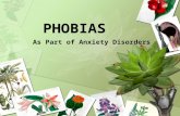 PHOBIAS PHOBIAS As Part of Anxiety Disorders As Part of Anxiety Disorders.