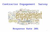 Contractor Engagement Survey 1 Response Rate 20%.