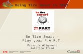 Being Tire Smart in 2004 Be Tire Smart – Play your P.A.R.T. Pressure Alignment Rotation Tread.
