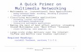 CSci4211: Multimedia Networking1 A Quick Primer on Multimedia Networking Multimedia vs. (conventional) Data Applications –analog “continuous” media: encoding,