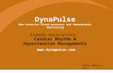 DynaPulse Non-invasive Blood pressure and Hemodynamic Monitoring Example Applications: Cardiac Rhythm & Hypertension Managements  Pulse.