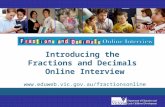 Introducing the Fractions and Decimals Online Interview .