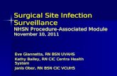 Surgical Site Infection Surveillance NHSN Procedure-Associated Module Surgical Site Infection Surveillance NHSN Procedure-Associated Module November 10,