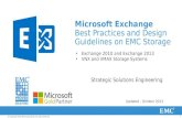 1© Copyright 2013 EMC Corporation. All rights reserved. Microsoft Exchange Best Practices and Design Guidelines on EMC Storage Exchange 2010 and Exchange