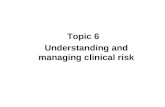 Topic 6 Understanding and managing clinical risk.