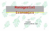 1 Managerial Economics œ±• œ±• 2316707 2316707zhuminer@tom.com