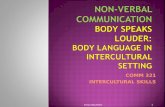 COMM 321 INTERCULTURAL SKILLS Kenan BASARAN 1. Verbal (words) Non-verbal Paralanguage: Vocal Behaviors (volume,stress, pitch, speaking rate) Personal.