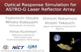Toshimichi Otsubo Mihoko Kobayashi Hitotsubashi University 1 Optical Response Simulation for ASTRO-G Laser Reflector Array Hiroo Kunimori National Institute.