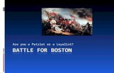 Are you a Patriot or a Loyalist?. Boston, 1770 Massacre! The pamphlet hanging on a sign below the old “Join or Die” sign tells you of the King Street.