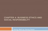 CHAPTER 4: BUSINESS ETHICS AND SOCIAL RESPONSIBILITY Doing Well by Doing Good.