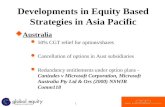 1 Developments in Equity Based Strategies in Asia Pacific  Australia 50% CGT relief for options/shares Cancellation of options in Aust subsidiaries Redundancy.