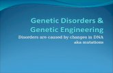 Disorders are caused by changes in DNA aka mutations.