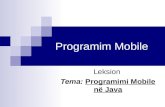 Programim Mobile Leksion Tema: Programimi Mobile në Java