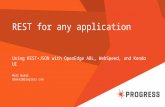 REST for any application Using REST+JSON with OpenEdge ABL, WebSpeed, and Kendo UI Matt Baker mbaker@progress.com.