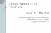 Cross-sectional Studies Pınar Ay, MD, MPH Marmara University School of Medicine Department of Public Health npay@marmara.edu.tr.