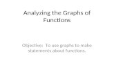 Analyzing the Graphs of Functions Objective: To use graphs to make statements about functions.