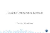 Heuristic Optimization Methods Genetic Algorithms.
