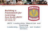 “Motivating young people to be better citizens” Building a Framework for Learning: East Burke JROTC COL Scott, SAI SFC Shade, AI JROTC Leadership Education.