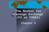 The Market for Foreign Exchange (FX or FOREX) Chapter 5.