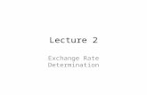 Lecture 2 Exchange Rate Determination. 2 Some basic questions Why aren’t FX rates all equal to one? Why do FX rates change over time? Why don’t all FX.