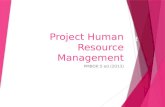 Project Human Resource Management PMBOK 5 ed (2013)