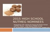 2015 HIGH SCHOOL NUTMEG NOMINEES Prepared by: Mrs. Muñoz for Horace W. Porter School and Mrs. Poulos – Silas Deane Middle School ** Summaries provided.