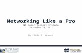 Networking Like a Pro ND Women Connect Chicago September 28, 2011 By Linda A. Weaver.