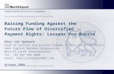 Raising Funding Against the Future Flow of Diversified Payment Rights: Lessons for Russia Alex von Sponeck Head of Central and Eastern Europe, Middle East.