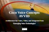 1Presentation_ID © 1999, Cisco Systems, Inc. Cisco Voice Concepts AVVID Architecture for Voice, Video, and Integrated Data ‘Emerging Voice Technologies’