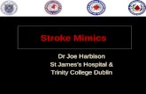 Stroke Mimics Dr Joe Harbison St James’s Hospital & Trinity College Dublin.