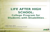 LIFE AFTER HIGH SCHOOL ; College Program for Students with Disabilities Peter Stover, MSW Eastern New Mexico University-Roswell.