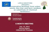 LIFE12 ENV/IT/356 «RESAFE» « Innovative fertilizer from urban waste, bio-char and farm residues as substitute of chemical fertilizers» 6 MONTH MEETING.
