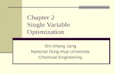 Chapter 2 Single Variable Optimization Shi-Shang Jang National Tsing-Hua University Chemical Engineering.