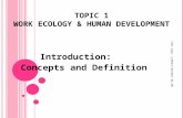 TOPIC 1 W ORK E COLOGY & H UMAN D EVELOPMENT Introduction: Concepts and Definition 1 FEM 3104 /JPMPK/FEM/MAT-RK-MH.