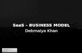 Page  1 SaaS – BUSINESS MODEL Debmalya Khan DEBMALYA KHAN.