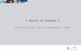1 I Sports in Germany I The German Olympic Sports Confederation (DOSB)