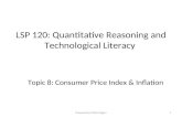 LSP 120: Quantitative Reasoning and Technological Literacy Topic 8: Consumer Price Index & Inflation Prepared by Ozlem Elgun1.
