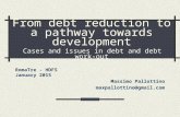 From debt reduction to a pathway towards development Cases and issues in debt and debt work-out RomaTre - HDFS January 2015 Massimo Pallottino maxpallottino@gmail.com.