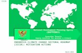 ICCSR Republic of Indonesia INDONESIA CLIMATE CHANGE SECTORAL ROADMAP (ICCSR): MITIGATION ACTIONS National Development Planning Agency (BAPPENAS) Syamsidar.