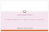 JENNIFER MATYASOVSKY Local History Project The Grange Movement and Its Impact on American Communities.
