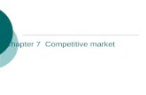 Chapter 7 Competitive market.  Market structure.