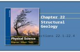 Chapter 22 Structural Geology Sections 22.1-22.4.