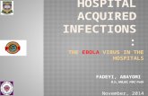 THE EBOLA VIRUS IN THE HOSPITALS FADEYI, ABAYOMI B.S c, MB,BS, FMC Path November, 2014.